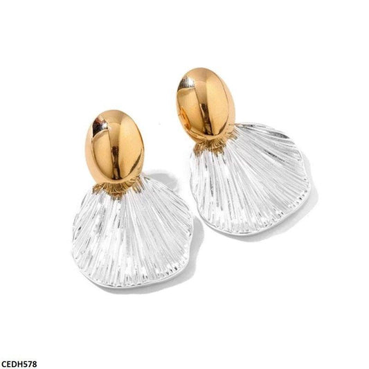Stainless Steel Round Drop Earrings