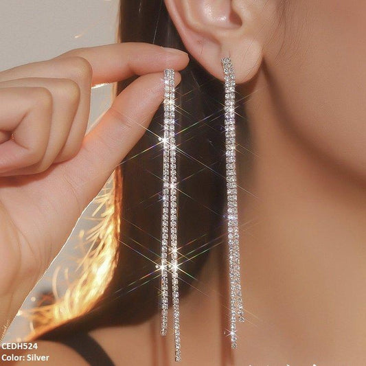 Elegant Square Tassel Earrings