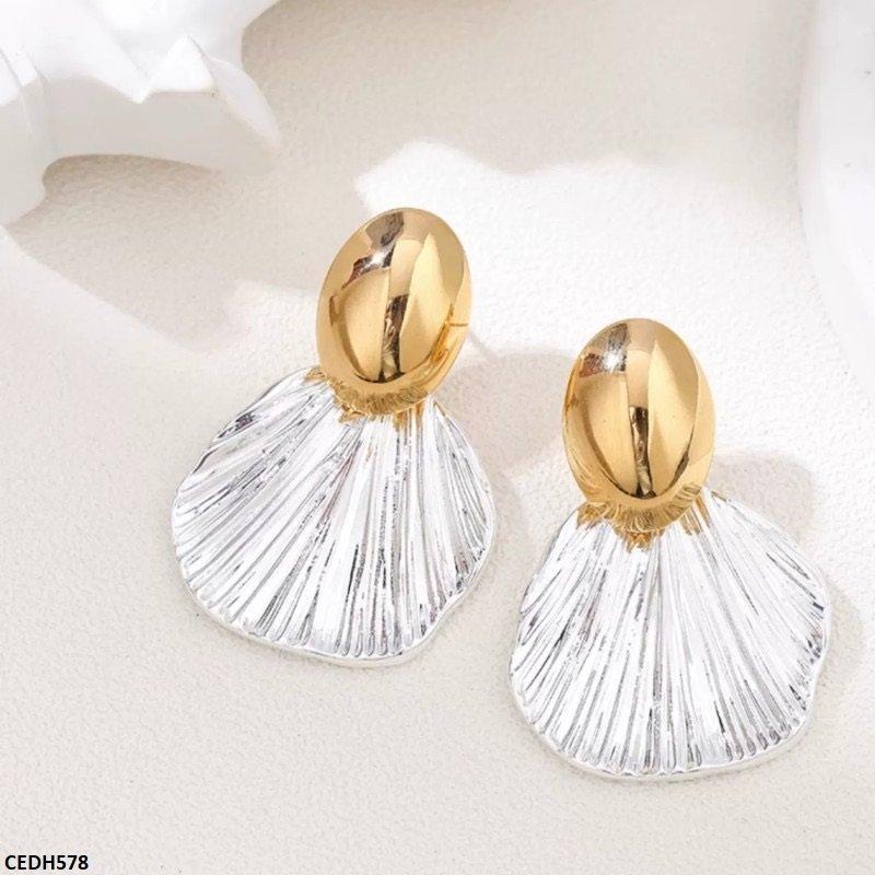 Stainless Steel Round Drop Earrings