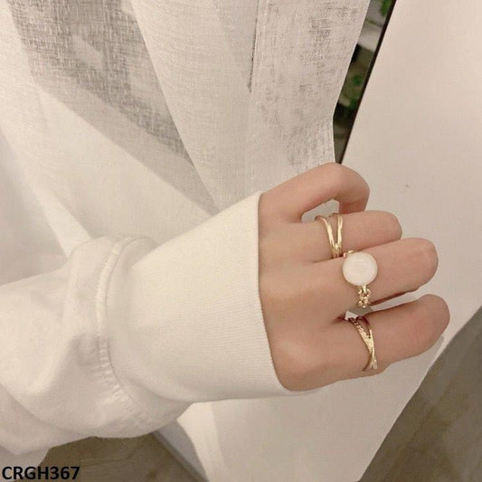 Painted Cuts Rings Adjustable