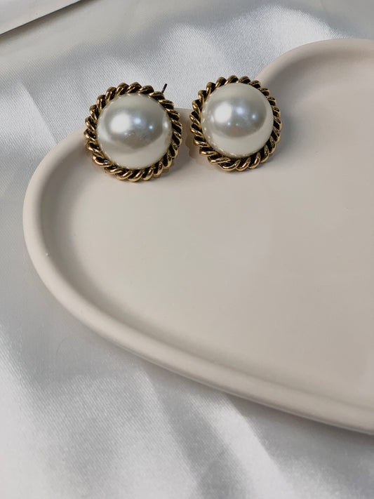 Vintage Pearl Twist Studs