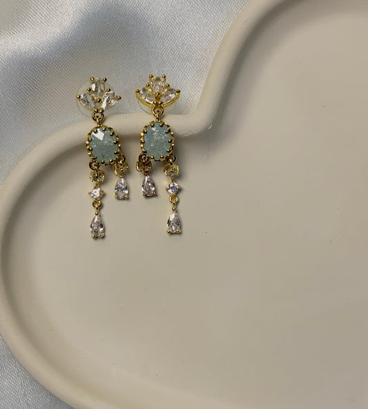 Crystal Drop Bloom Earrings