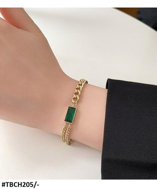 Emerald Baguette Openable Bracelet